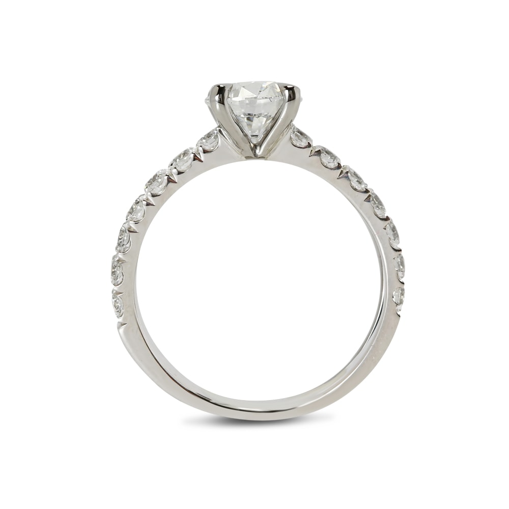 Platinum Bespoke Diamond Set Engagement Ring view 1
