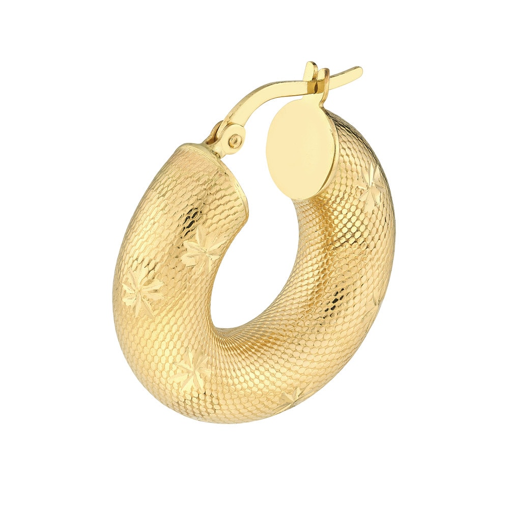 Majestic Starlit Gold Hoops view 5