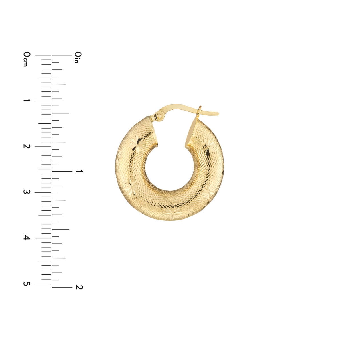 Majestic Starlit Gold Hoops view 3