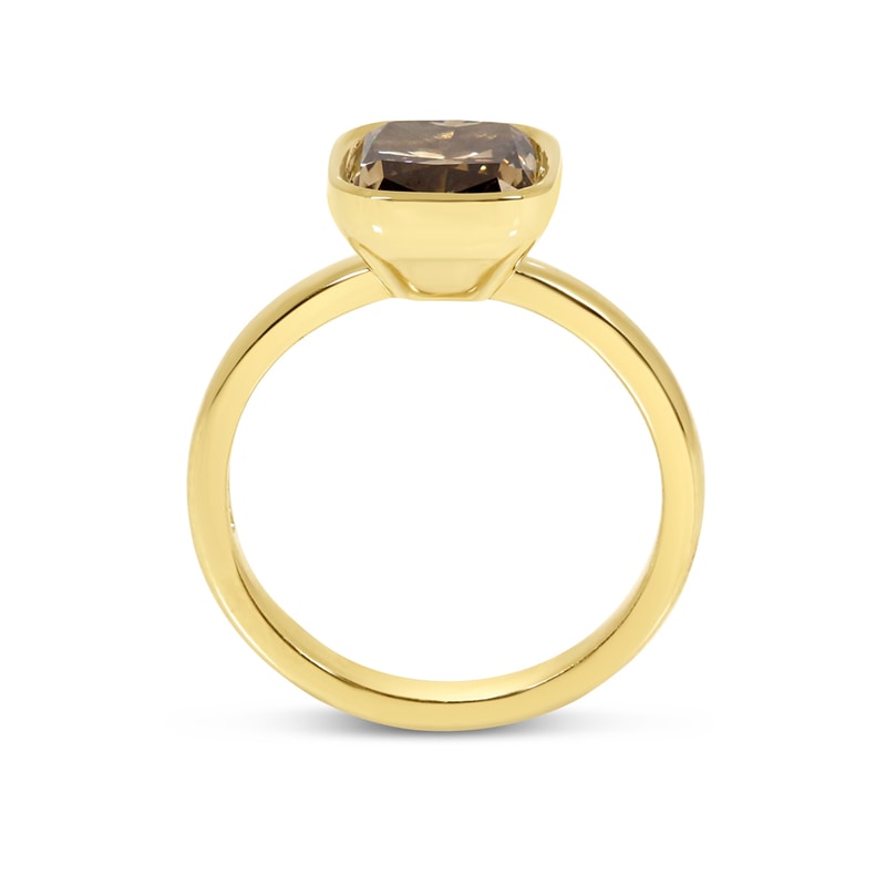 Rubover Cushion Contemporary Diamond Engagement Ring view 3