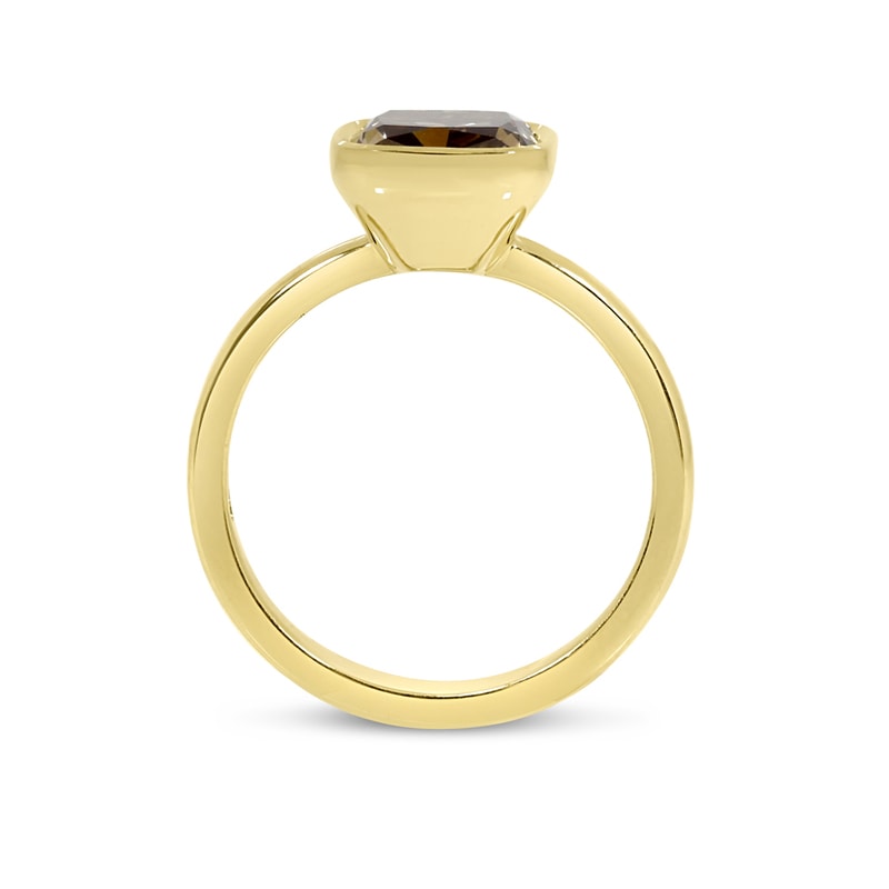 Rubover Cushion Contemporary Diamond Engagement Ring view 5