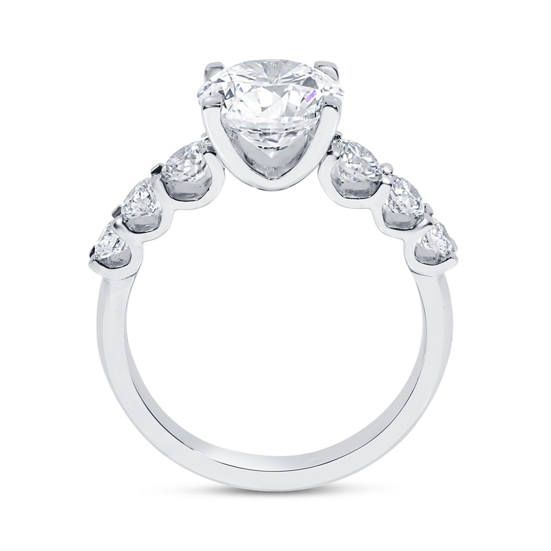 Seven Round Lab Grown Diamonds Engagement Ring view 3