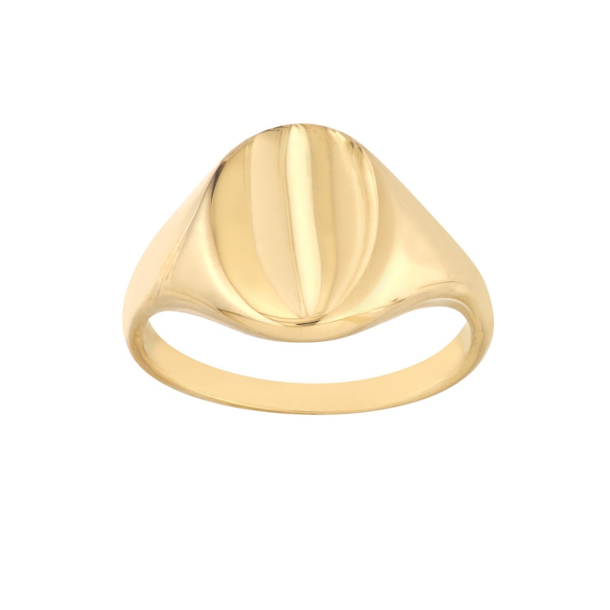 Oval Signet Gold Ring view 1