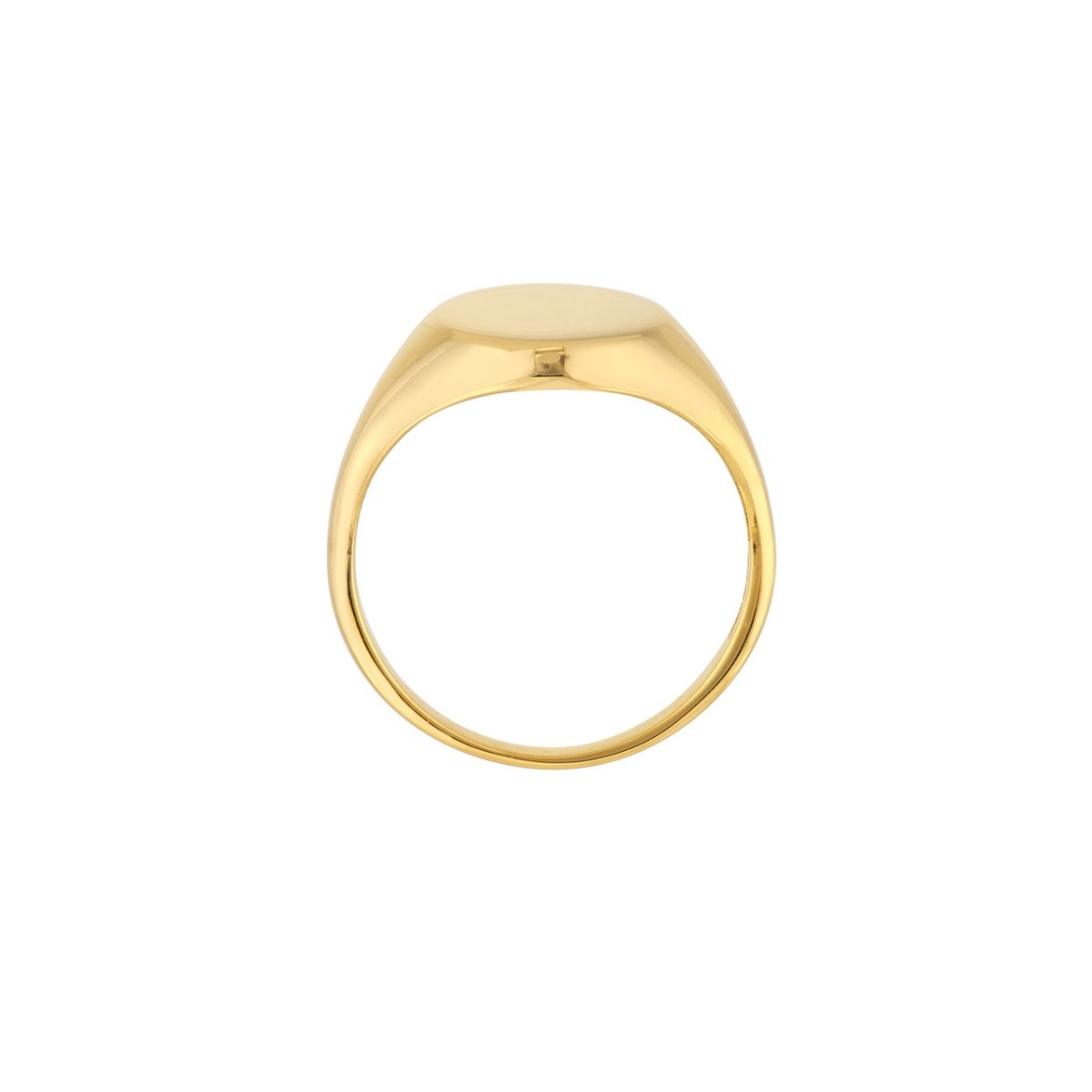 Oval Signet Gold Ring view 2