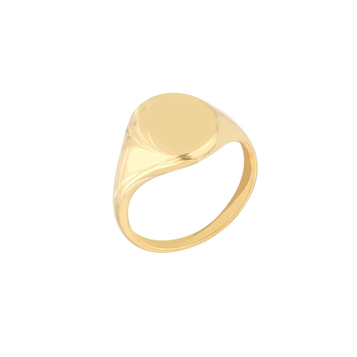 Oval Signet Gold Ring view 3