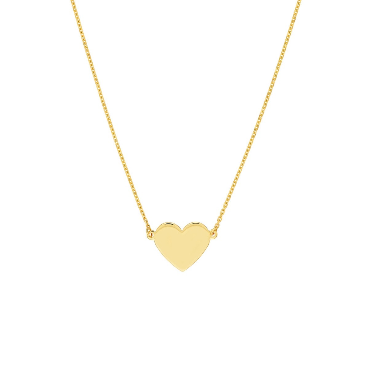 Personalized Heart Gold Pendant view 1