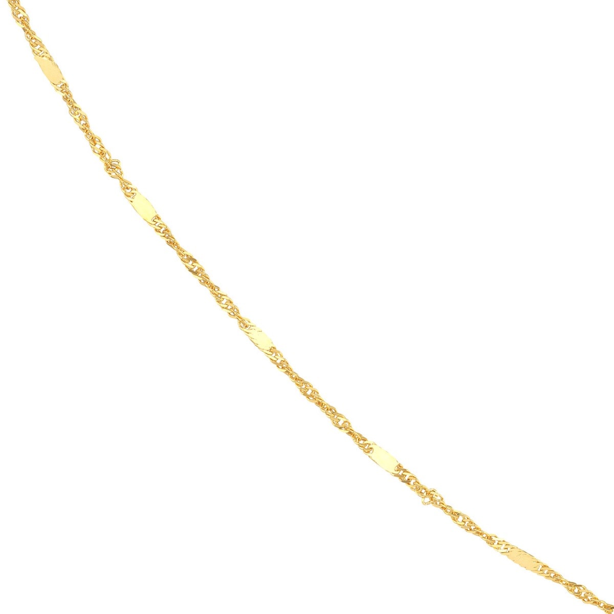 Singapore Flat Saturn Gold Chain view 4