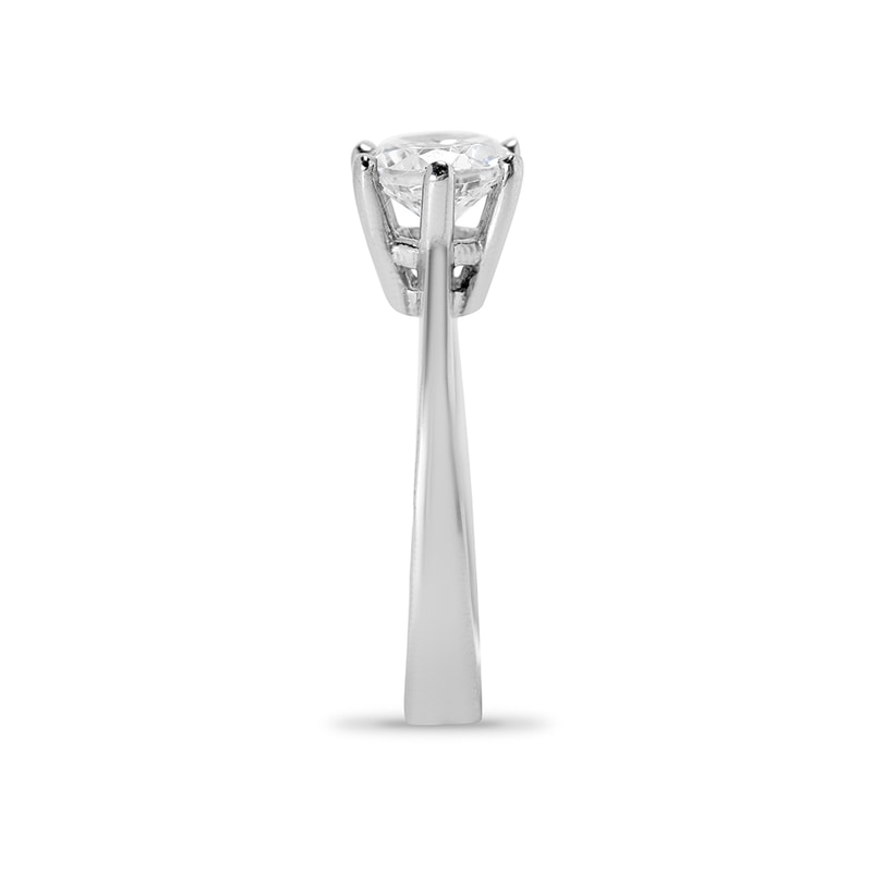 Six Claw Solitaire Round Shape Diamond Engagement Ring view 3