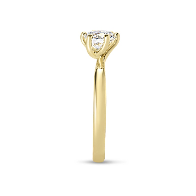 Six Claw Twist Round Shape Diamond Engagement Ring view 4