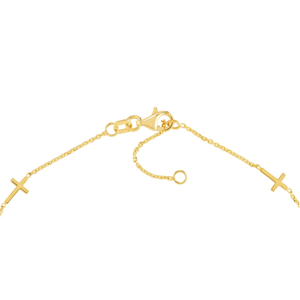 Six Mini Crosses Gold Anklet view 4