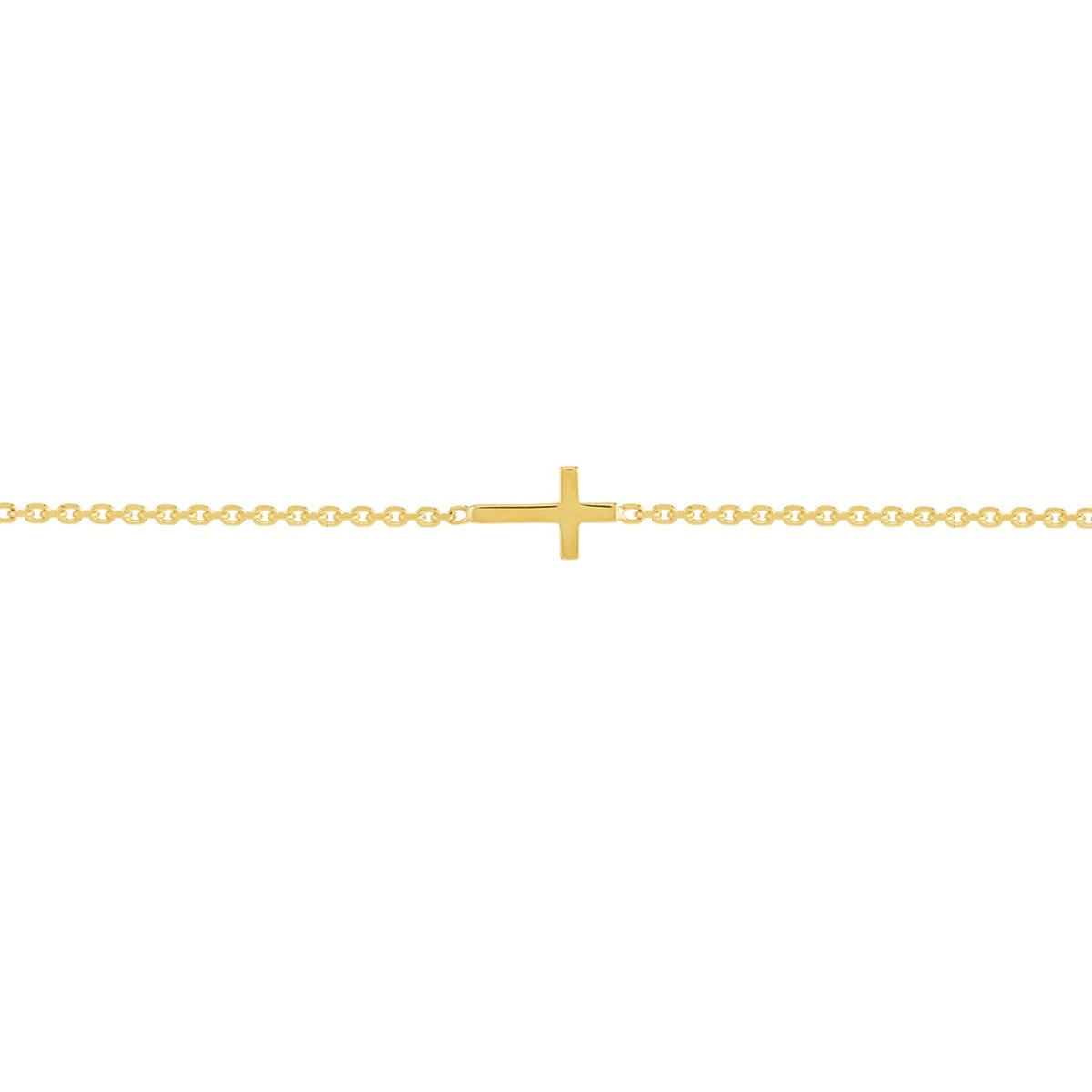 Six Mini Crosses Gold Anklet view 3