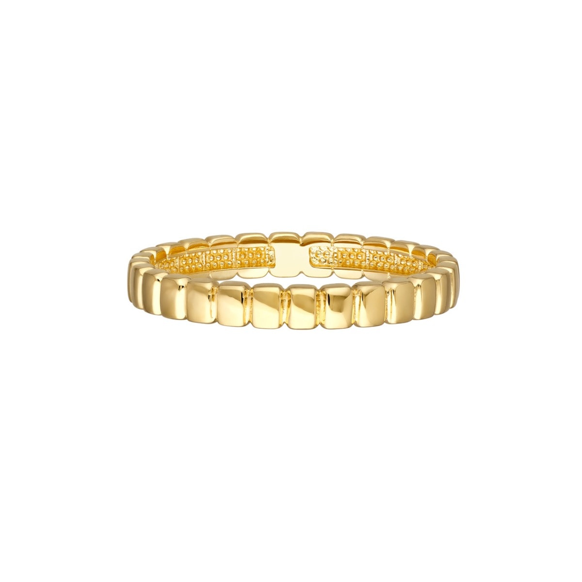 Gold Skinny Tag Band Ring view 1