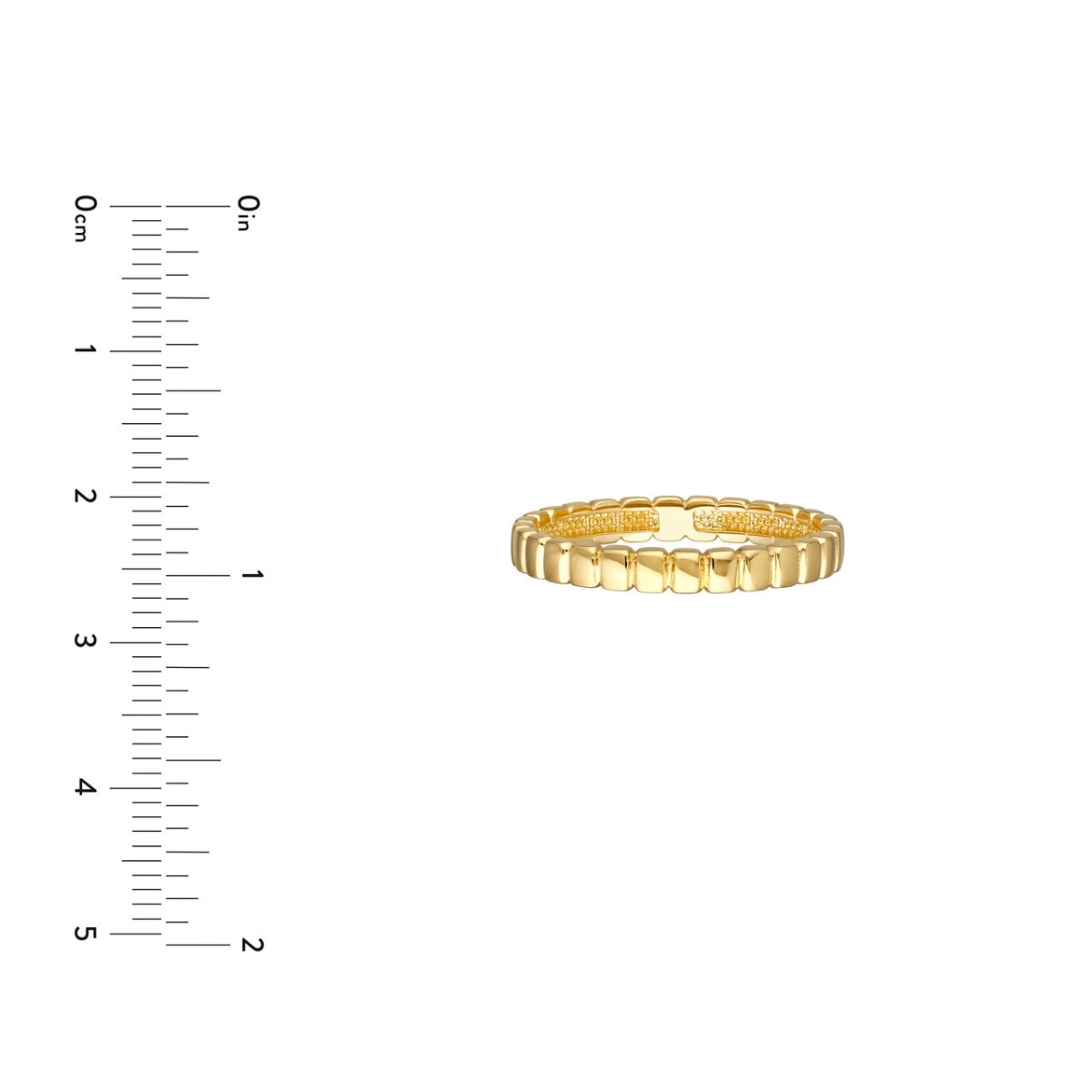 Gold Skinny Tag Band Ring view 4