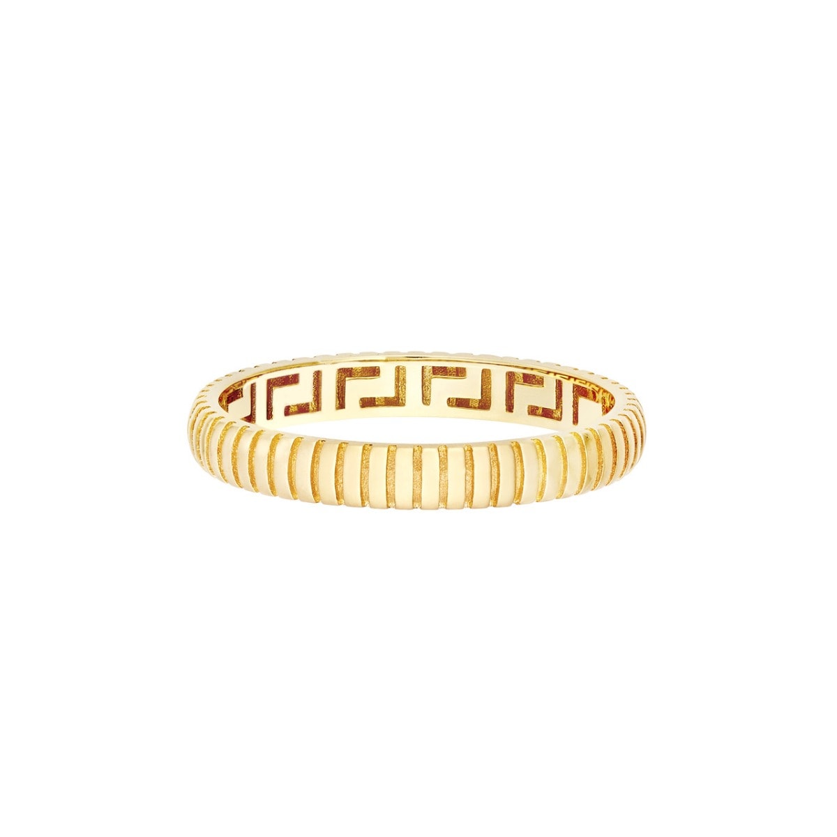 Snake Pattern Gold Band view 1