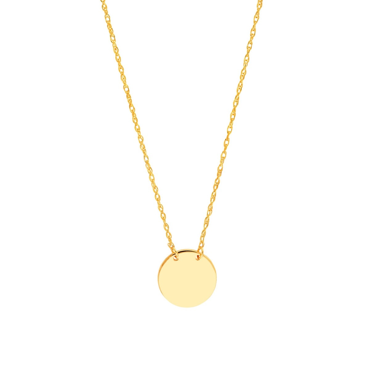 Personalized Round Gold Pendant