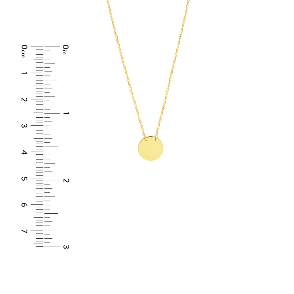 Personalized Round Gold Pendant view 8