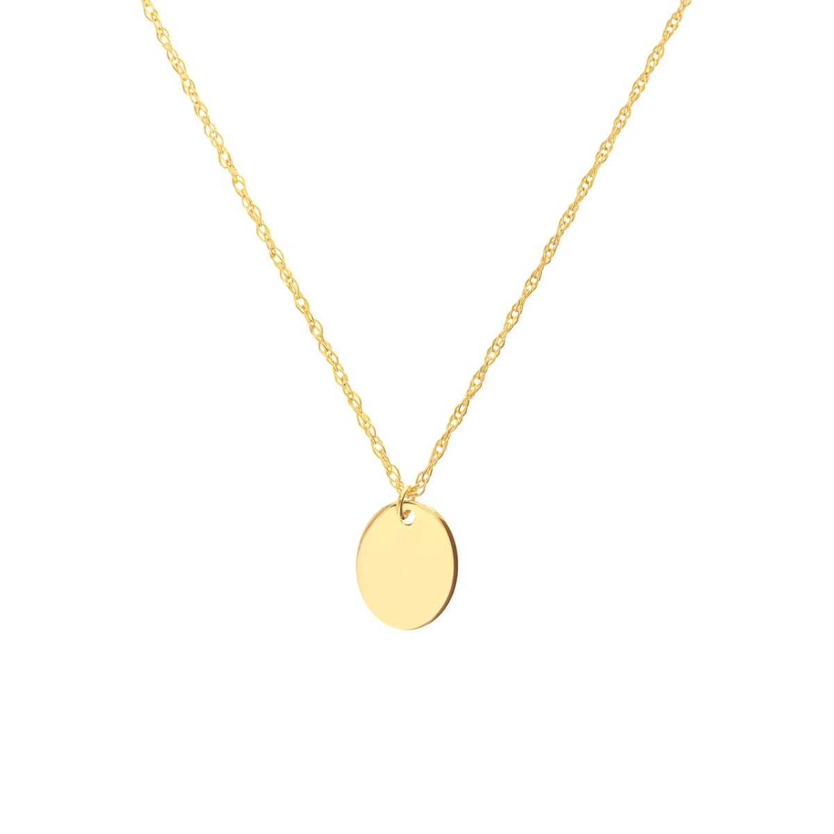 Personalized Oval Gold Pendant view 1