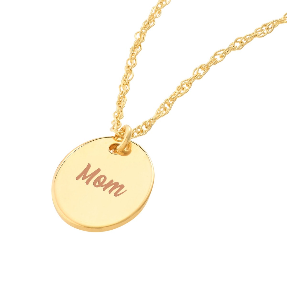 Personalized Oval Gold Pendant view 5