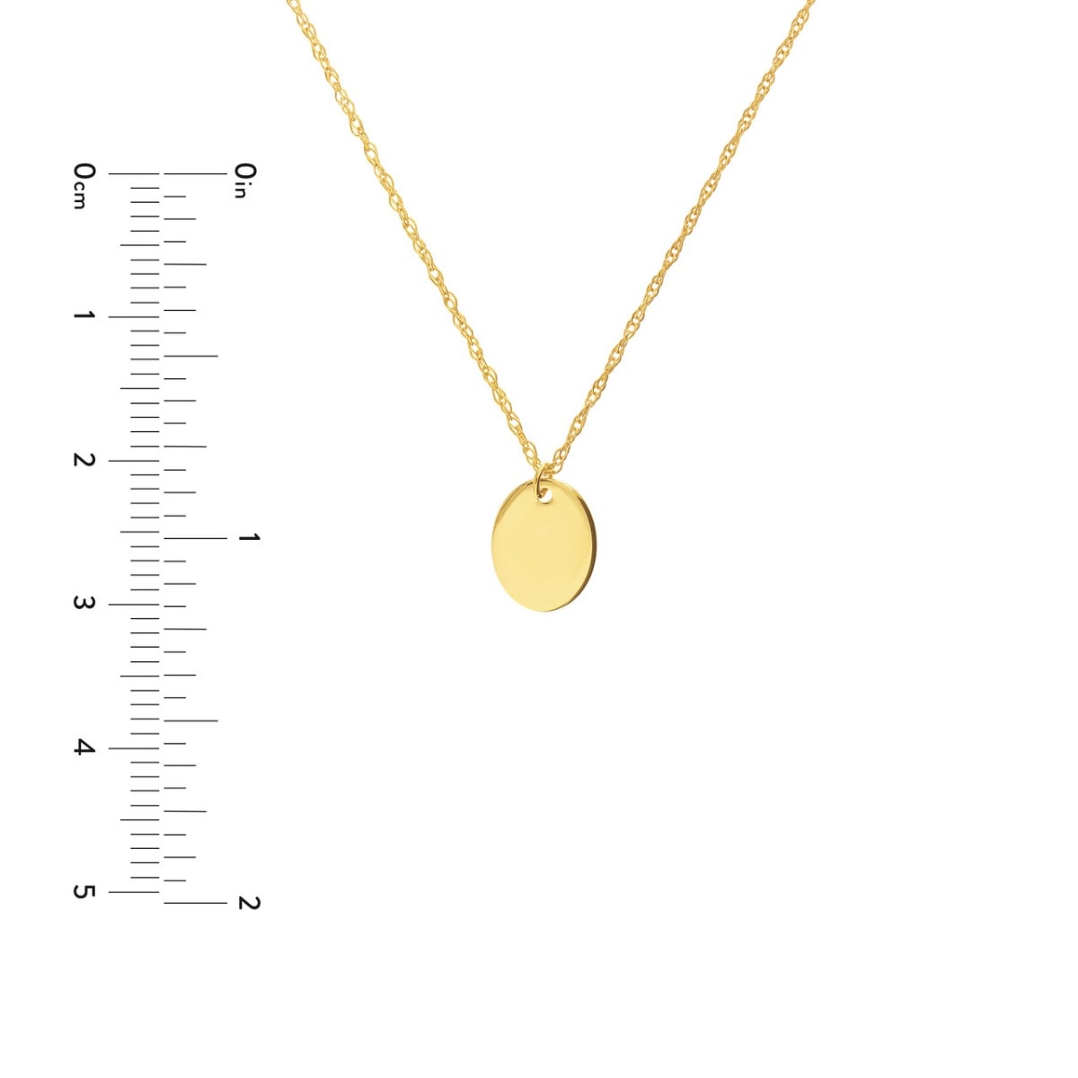 Personalized Oval Gold Pendant view 8
