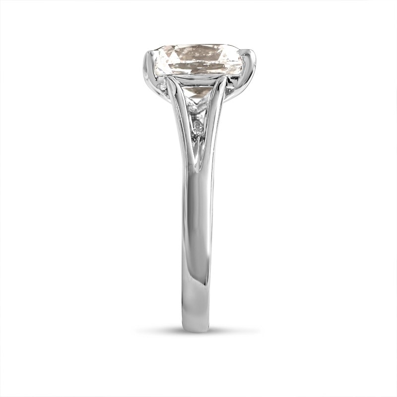 Split Shank Oval Cut Solitaire Diamond Engagement Ring view 4