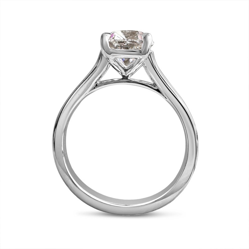 Split Shank Oval Cut Solitaire Diamond Engagement Ring view 5