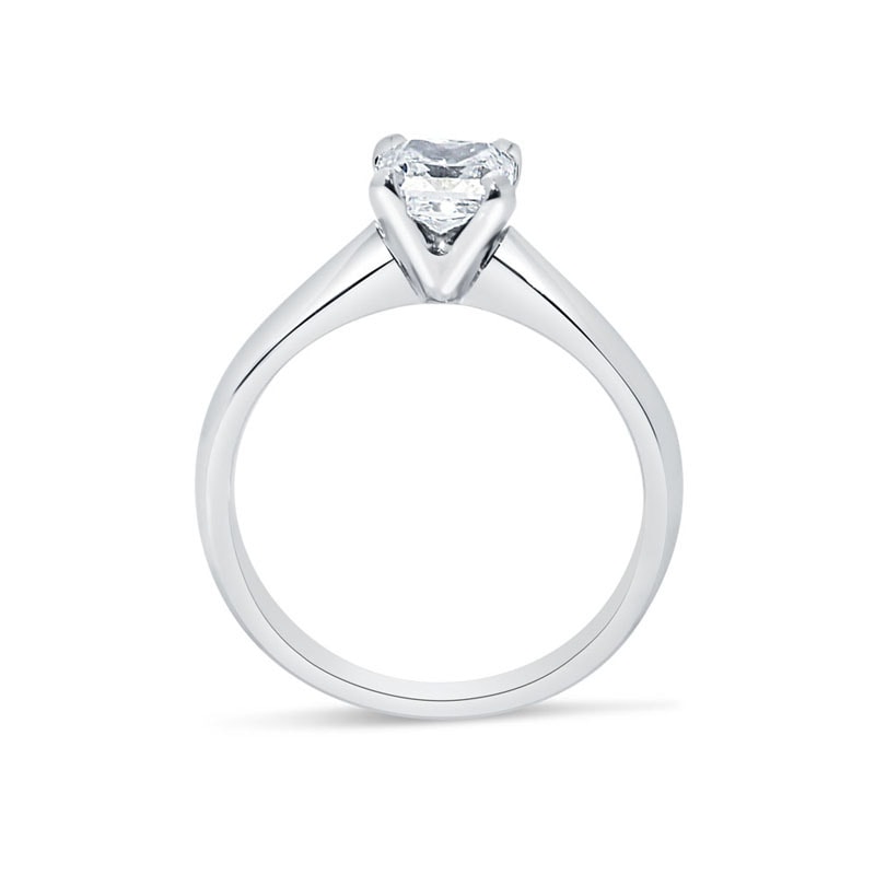 Square Radiant Shape Solitaire Diamond Engagement Ring view 3