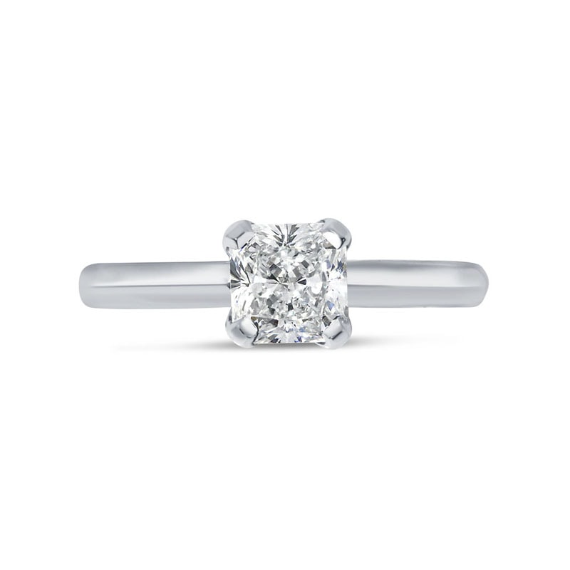 Square Radiant Shape Solitaire Diamond Engagement Ring view 1
