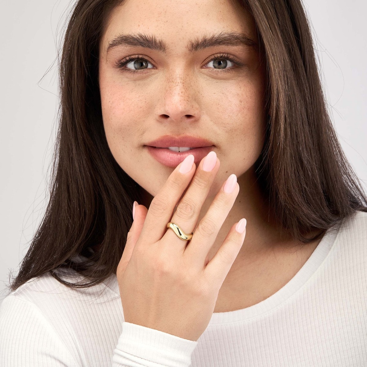Gold Wave Ring - alternate view