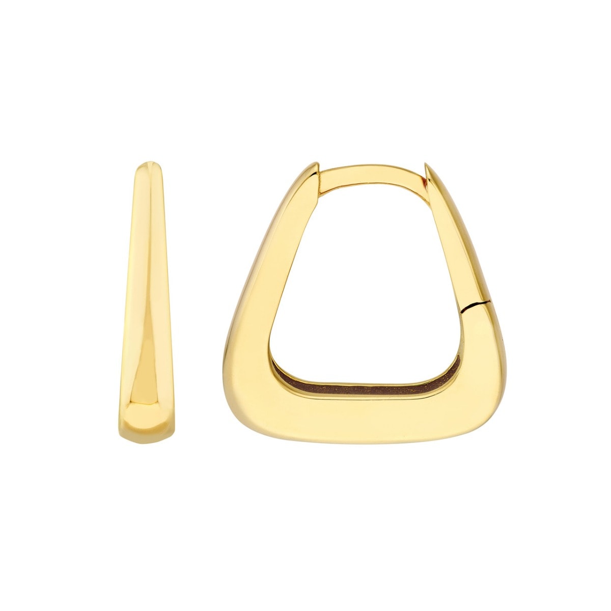 Tapered Squared Off Mini Hoop Earrings view 1