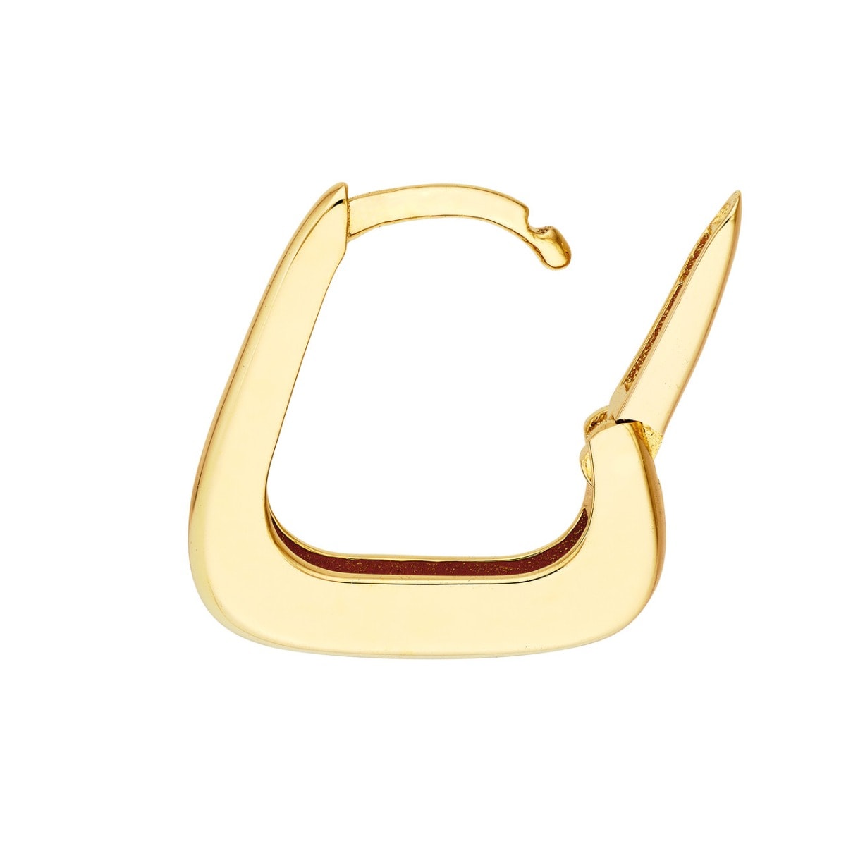 Tapered Squared Off Mini Hoop Earrings view 4