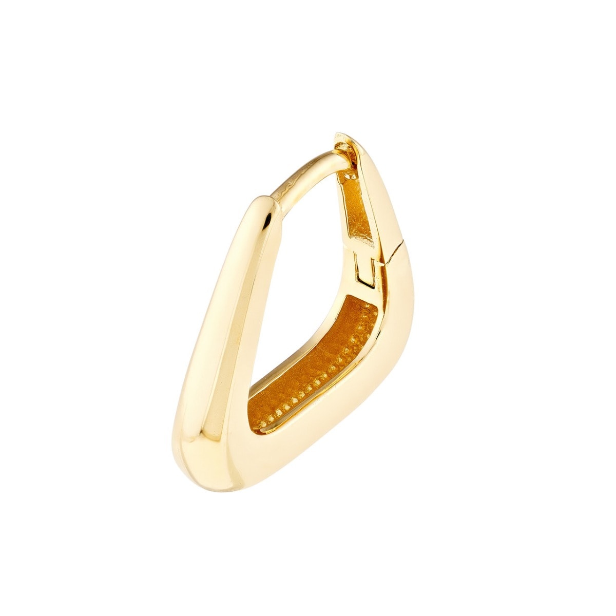 Tapered Squared Off Mini Hoop Earrings view 3