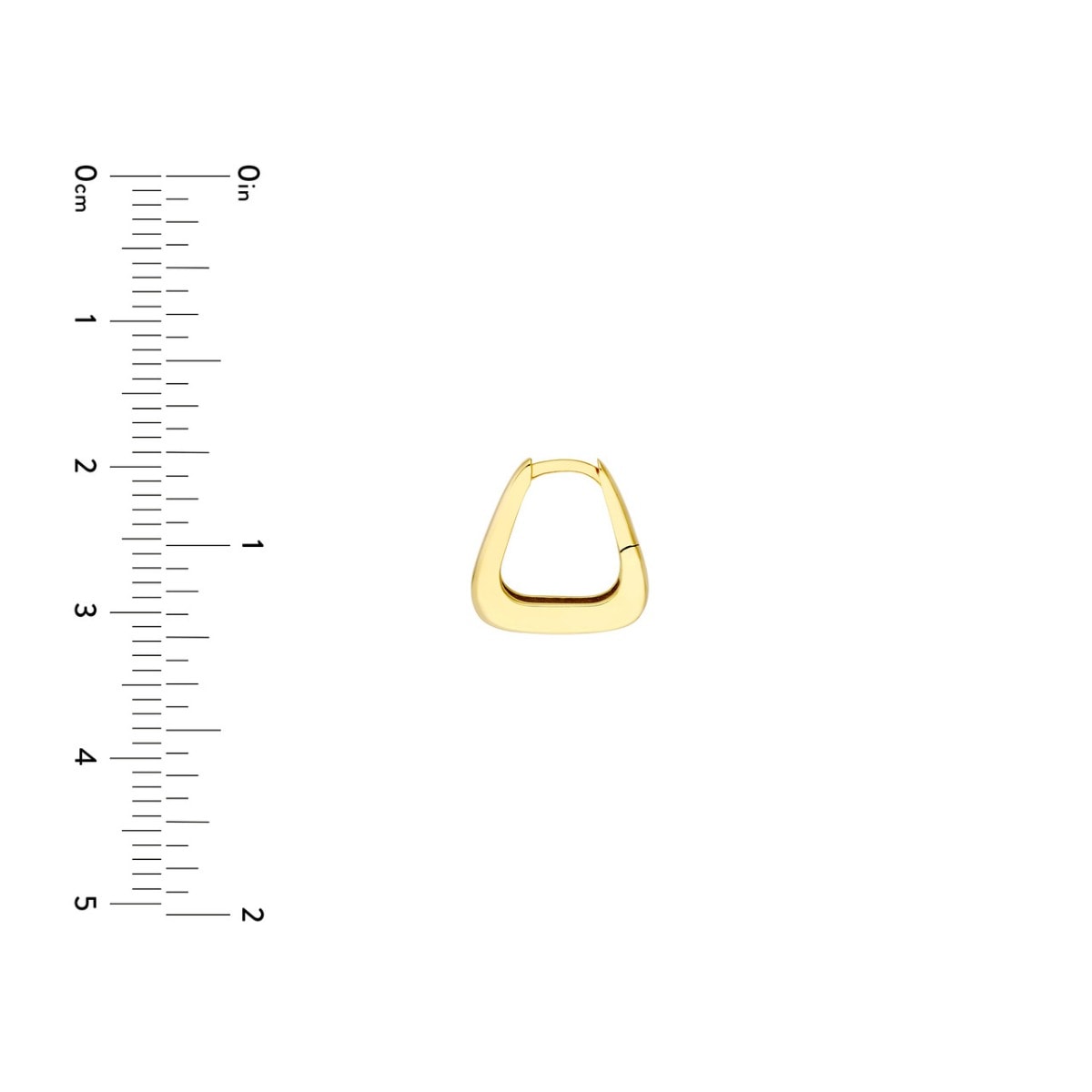 Tapered Squared Off Mini Hoop Earrings view 5