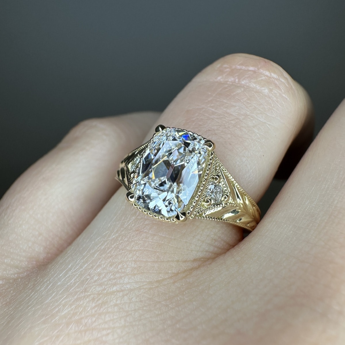 Taylor Swift Old Miner Diamond Engagement Ring view 8