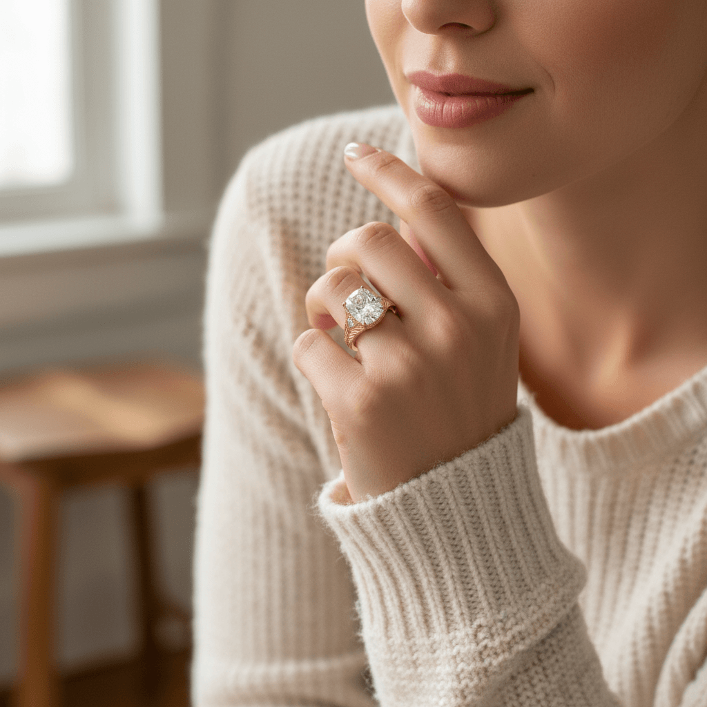 Taylor Swift Old Miner Diamond Engagement Ring view 6