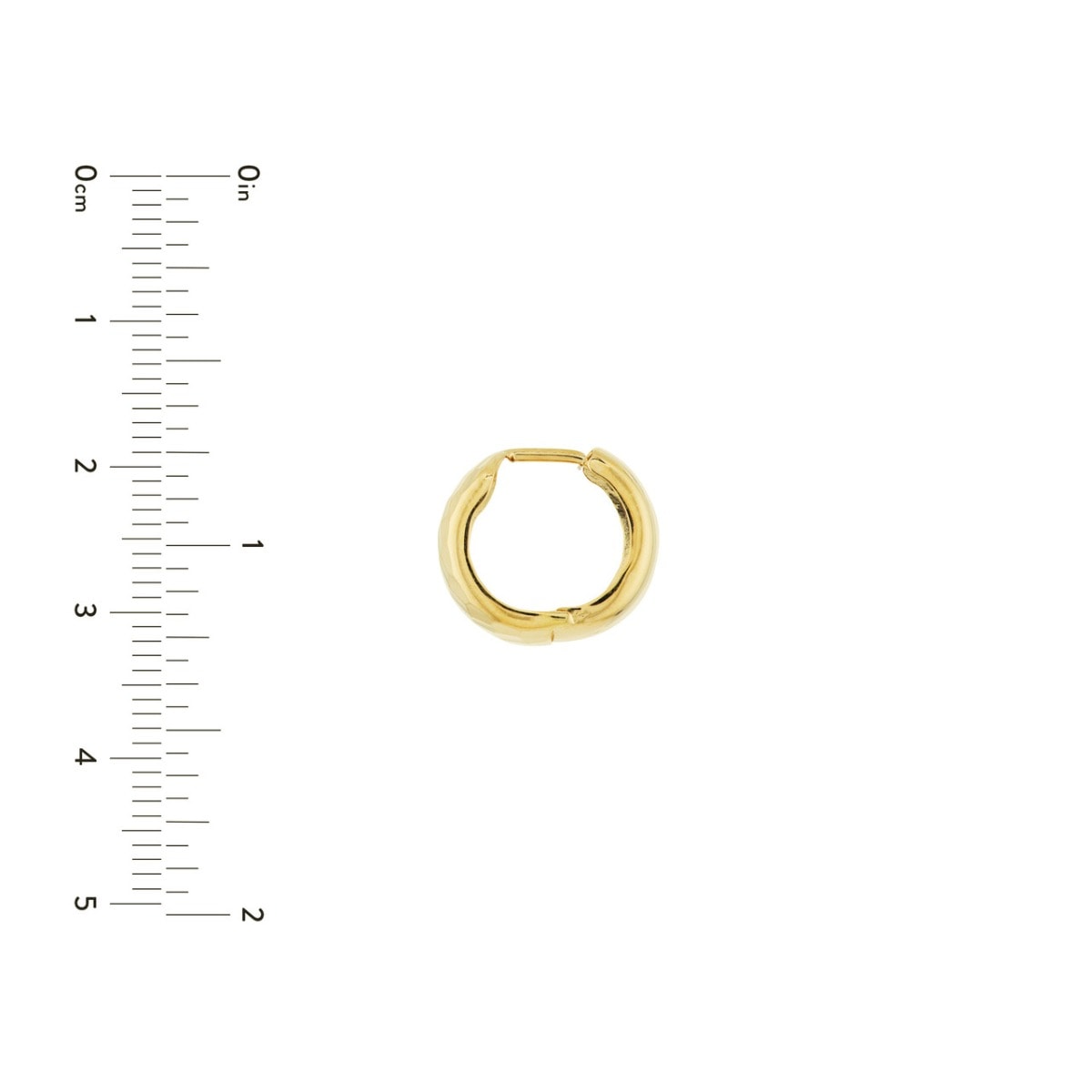 Hammered Gold Huggies view 4