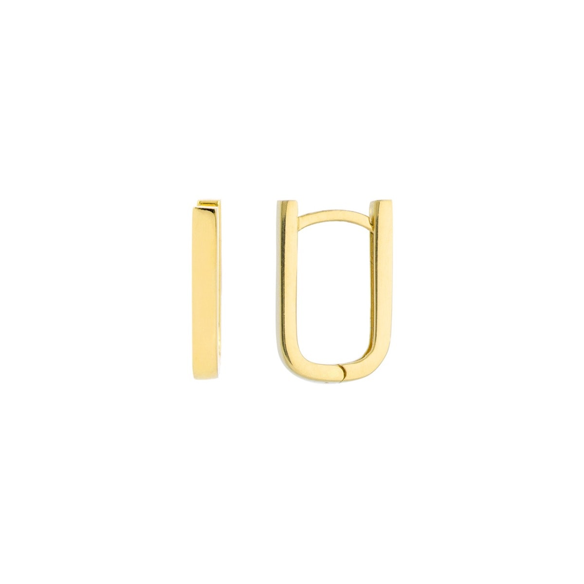 Thin Paper Clip Huggie Earrings view 1
