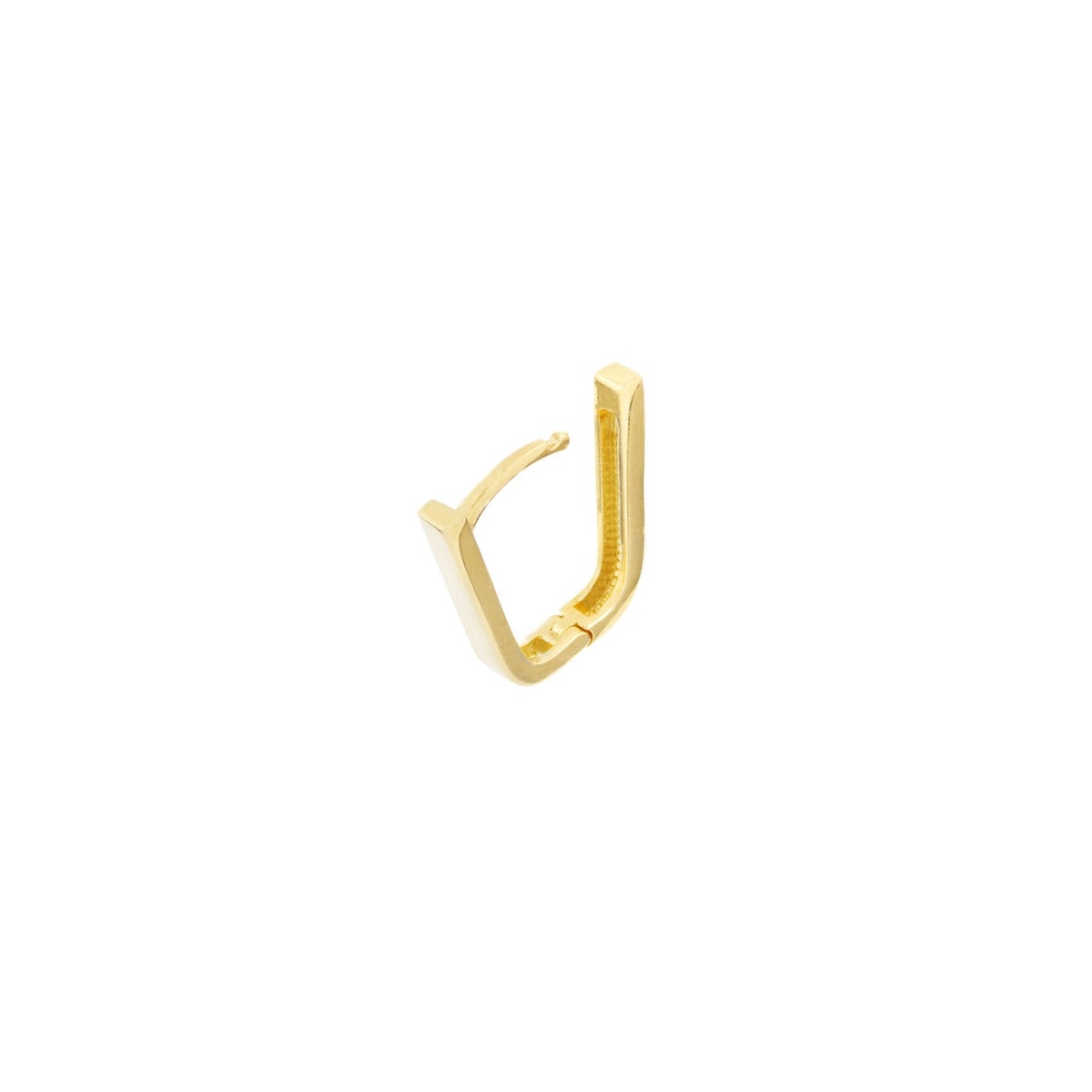 Thin Paper Clip Huggie Earrings view 4