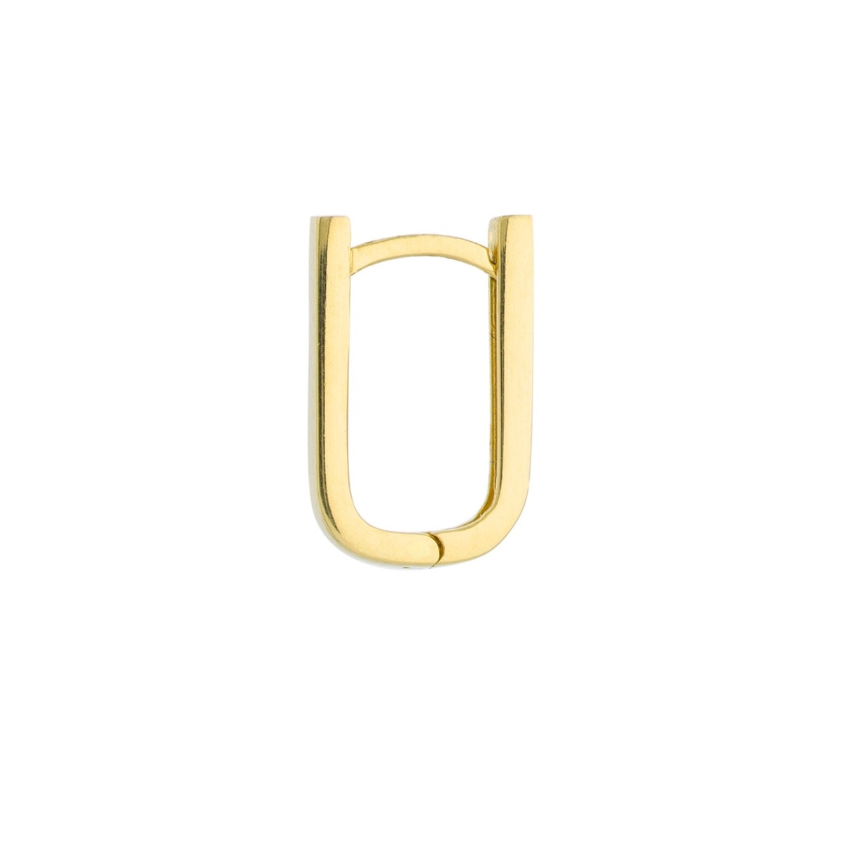 Thin Paper Clip Huggie Earrings view 3