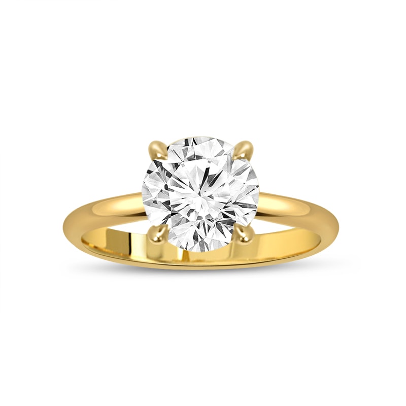 Traditional Four Claw Solitaire Diamond Engagement Ring view 3