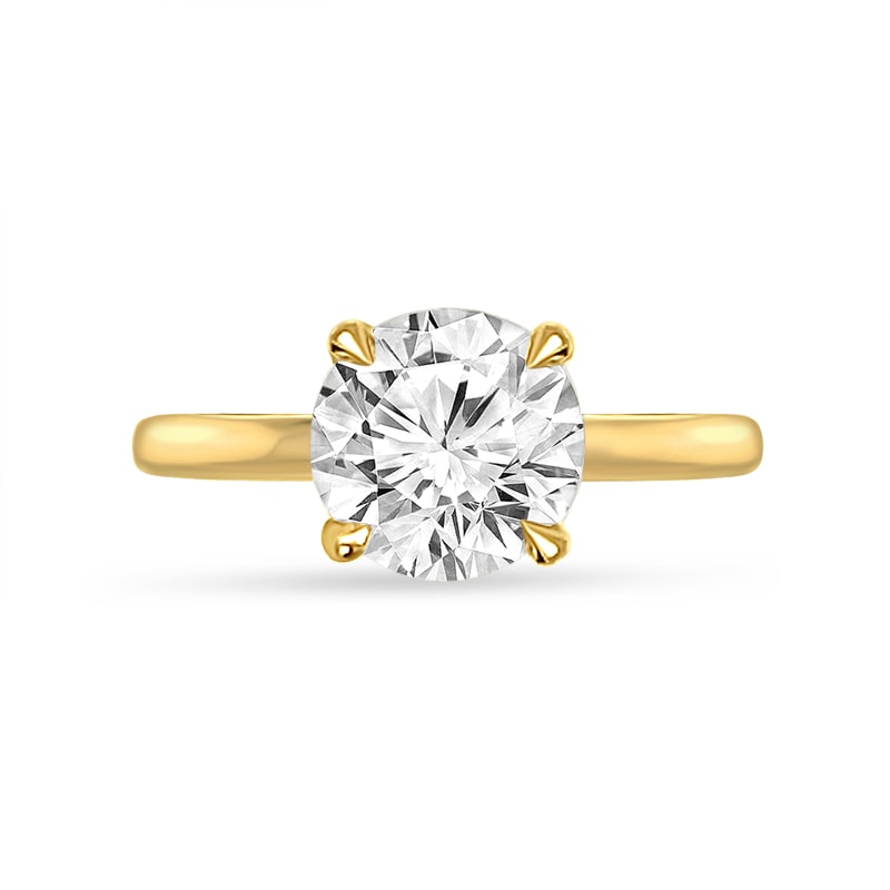Traditional Four Claw Solitaire Diamond Engagement Ring view 1
