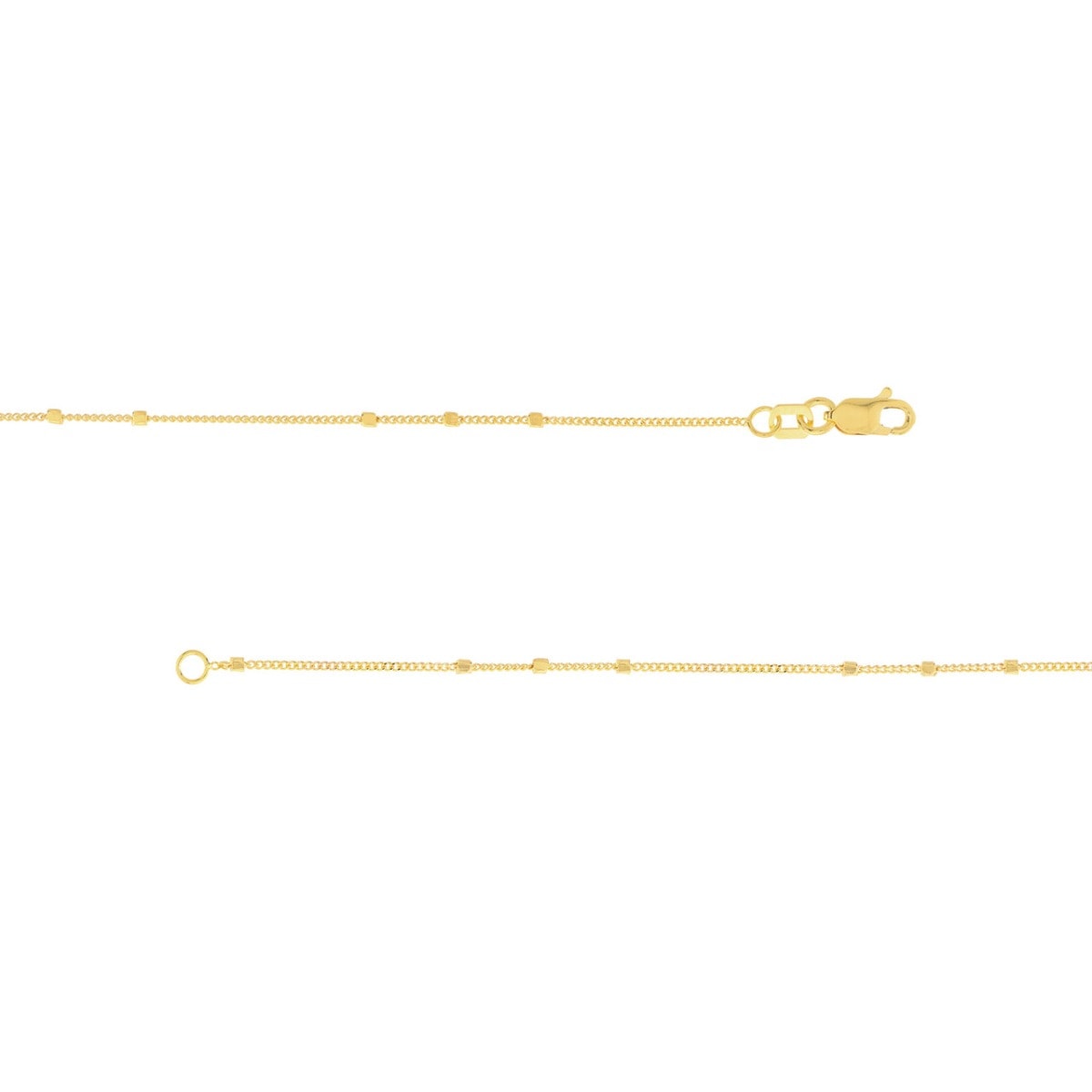 Triple Gold Bead Saturn Chain with Lobster Lock view 3