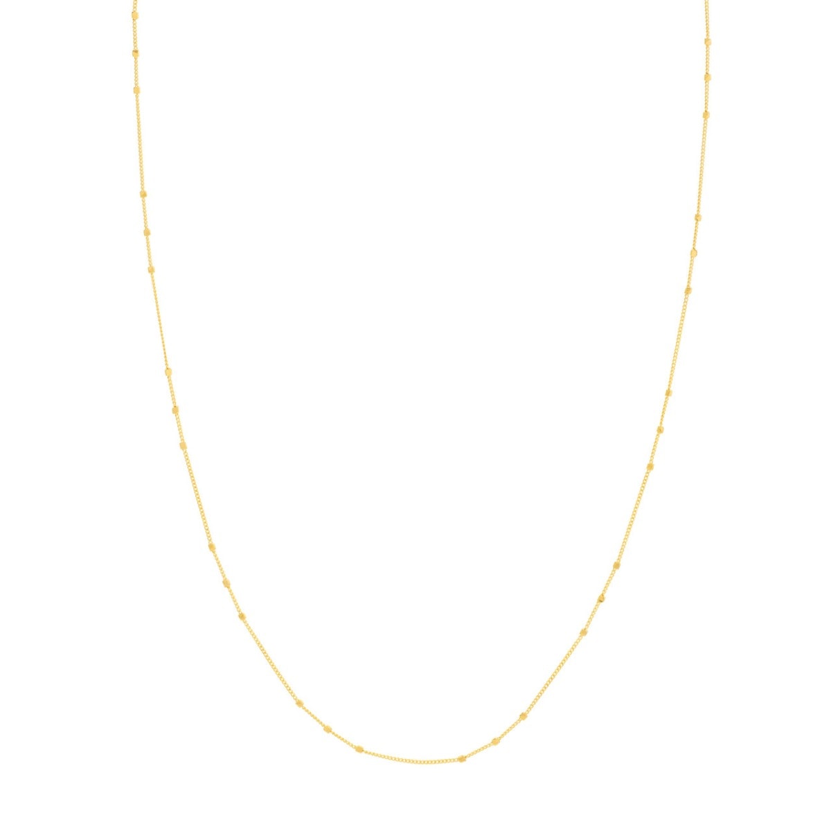 Triple Gold Bead Saturn Chain with Lobster Lock view 1
