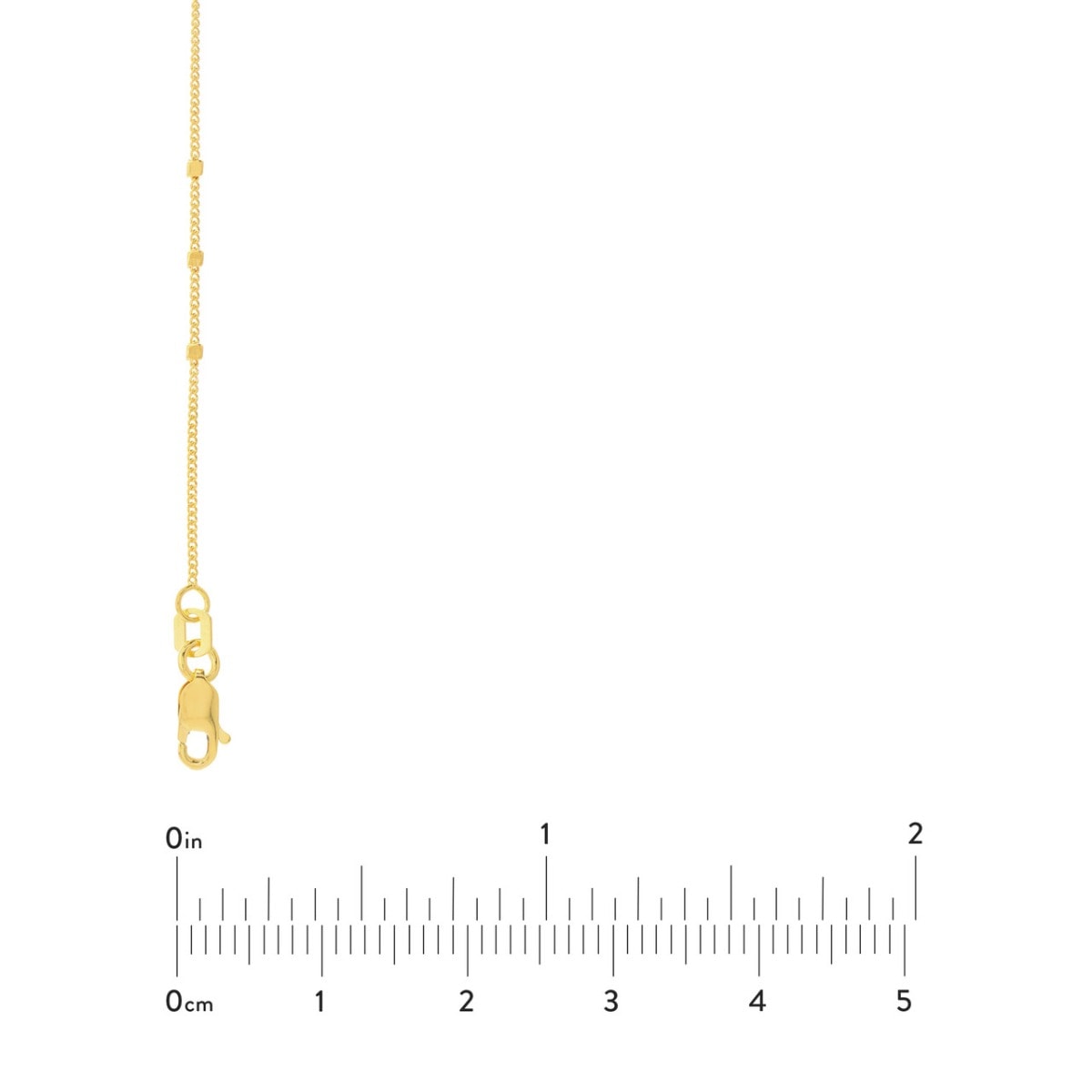Triple Gold Bead Saturn Chain with Lobster Lock view 5