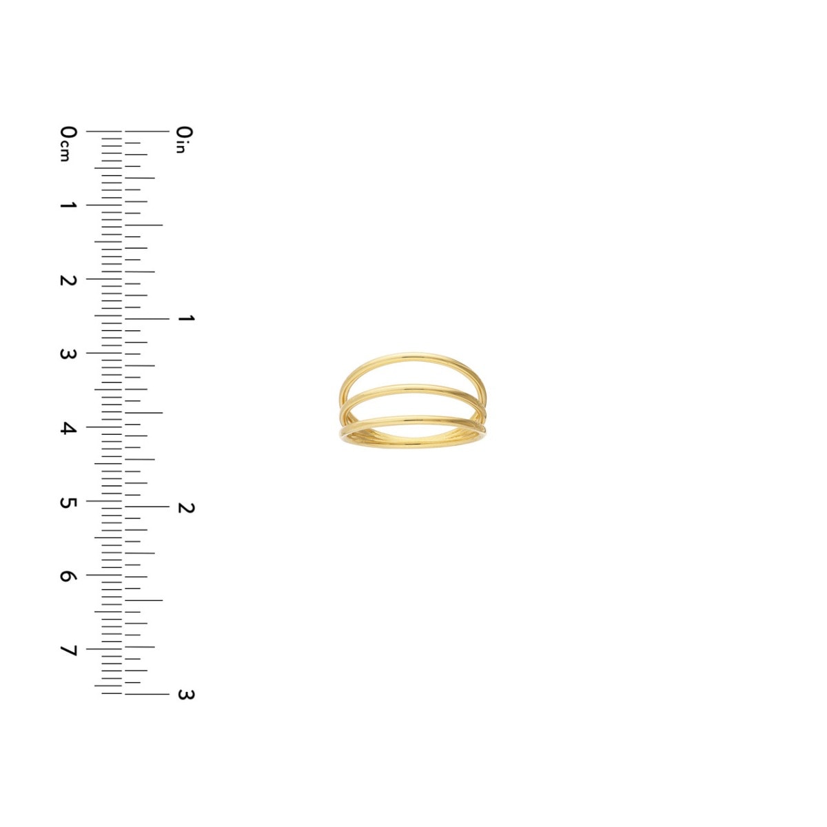Triple Domed Gold Wire Ring view 5