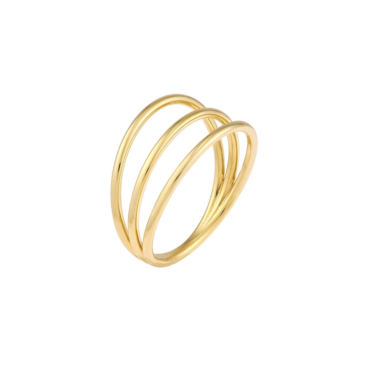 Triple Domed Gold Wire Ring view 3