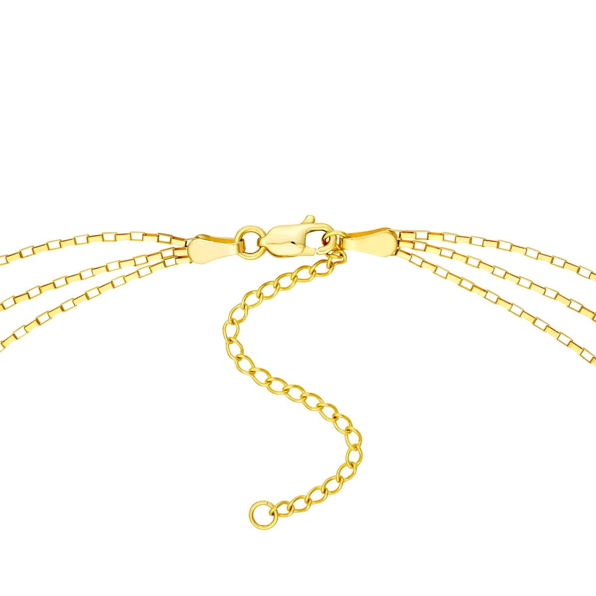 Triple Layered Box Link Necklace view 5