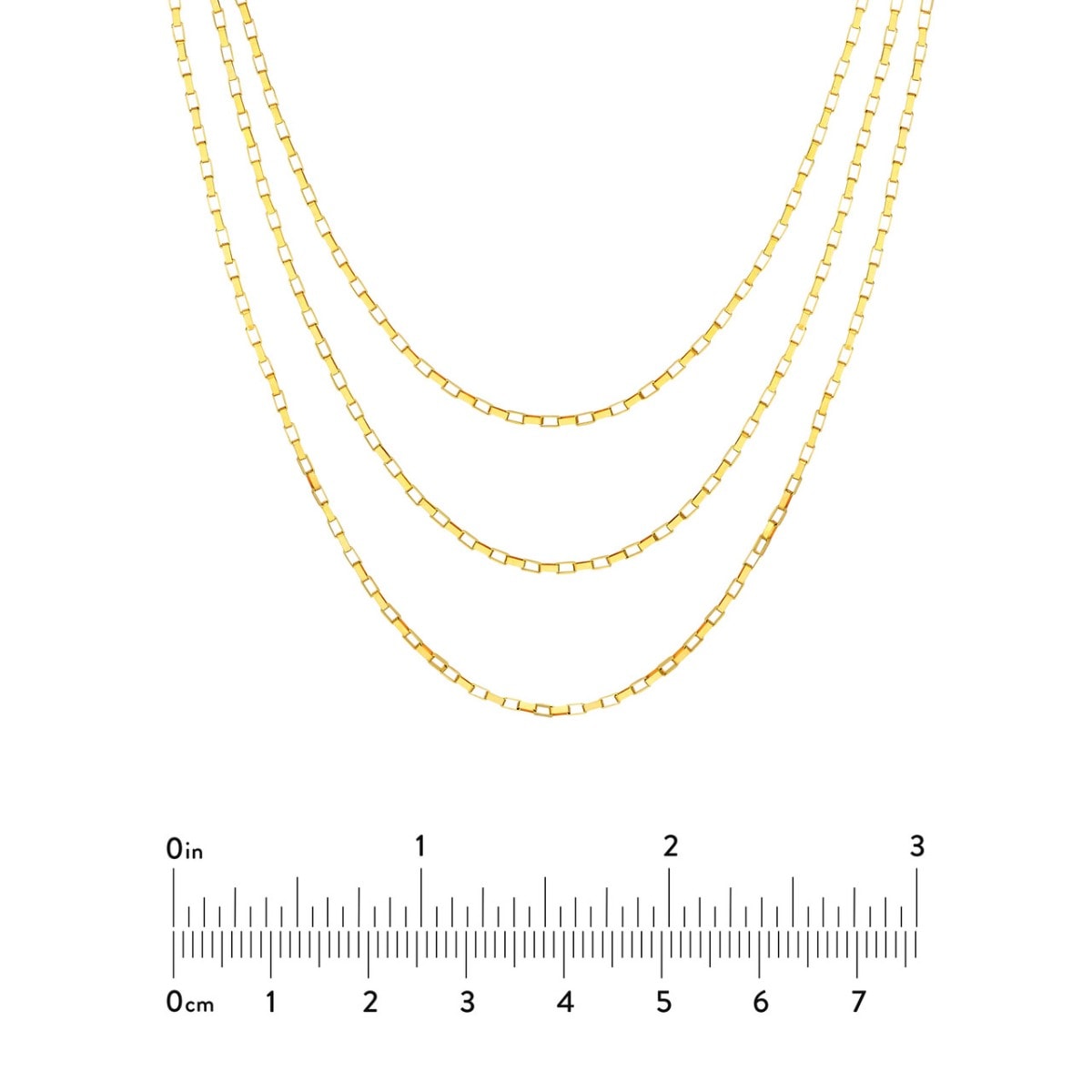 Triple Layered Box Link Necklace view 6