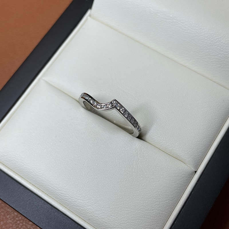 Twist Pave Setting Diamond Wedding Ring view 6