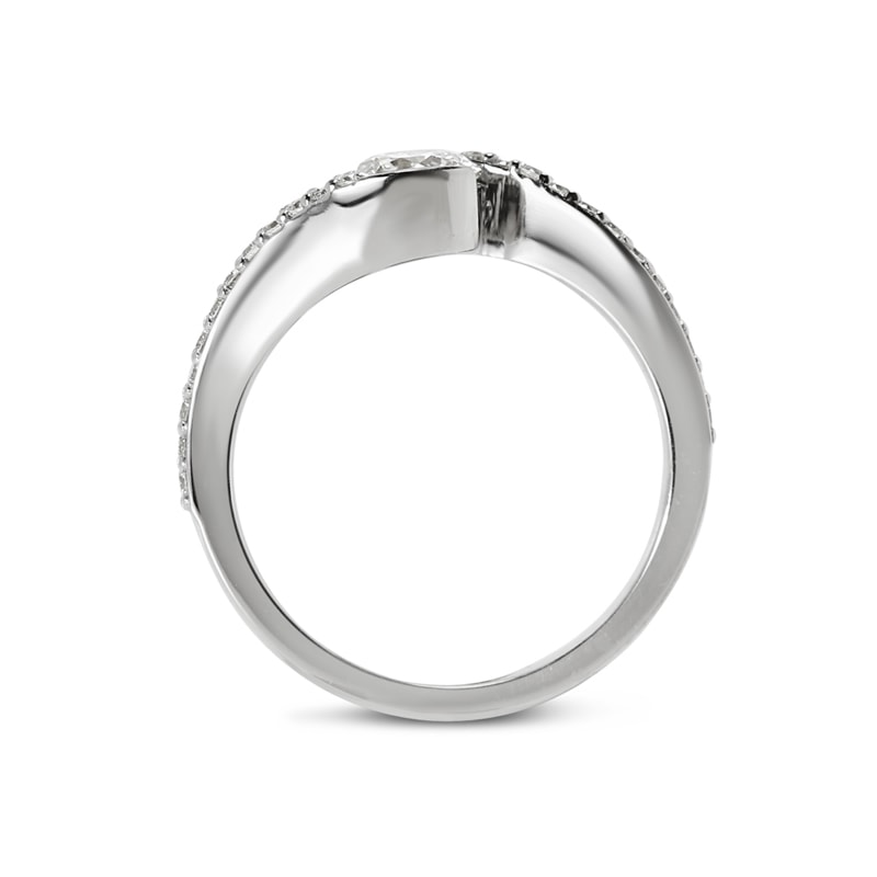Twist Tension Round Lab Grown Diamond Engagement Ring view 5