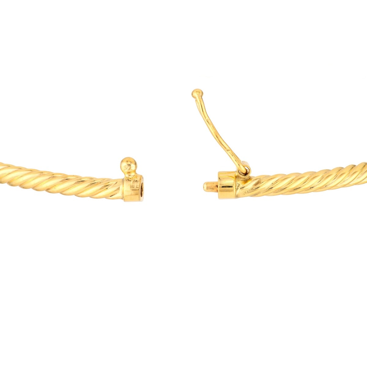 Twirled Gold Bangle view 3